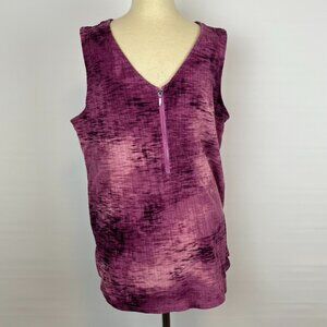 LulaRoe Purple Ribbed Sleeveless Tank Top Shirt ((Medium))